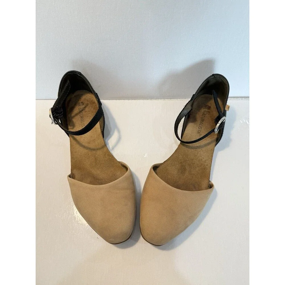 El Naturalista Sandals Women 40 EU Stella Brown Nubuck Slingback Shoes Leather